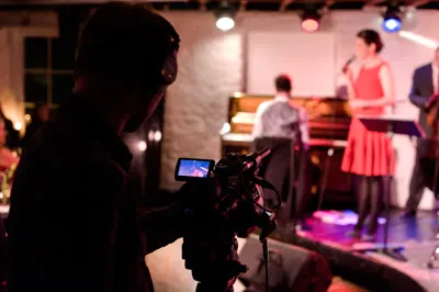 Filming a live music performance